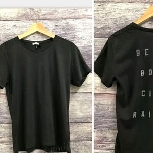 Black Short Sleeve Womens Shirt Black With Logo Size Medium By Tavik